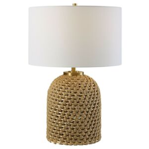 Kendari 1-Light Table Lamp in Antiqued Brass