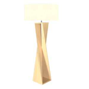 Spin 1-Light Floor Lamp in Maple