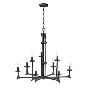 Anvil 9-Light Chandelier in Natural Iron