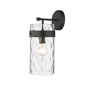 Z Lite Fontaine 1 Light Wall Sconce In Matte Black