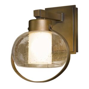 Hubbardton Forge 10 Inch Port Small Outdoor Sconce in Coastal Bronze