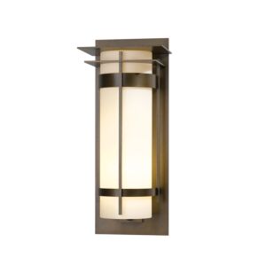 Hubbardton Forge 26 Inch Banded with Top Plate Extra Large Outdoor Sconce in Coastal Bronze