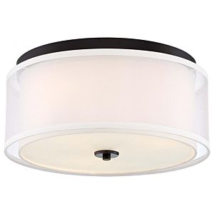Minka Lavery Studio 5 3 Light Ceiling Light in Painted Bronze with Natural Brush