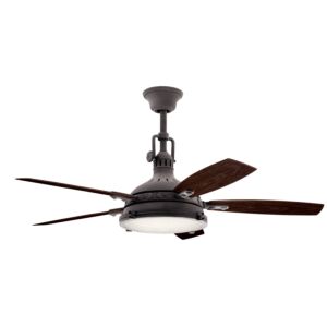 Hatteras Bay 1-Light 52" Ceiling Fan in Weathered Zinc