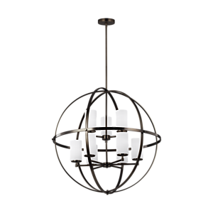 Sea Gull Alturas 9 Light Contemporary Chandelier in Brushed Oil Rubbed Bronze