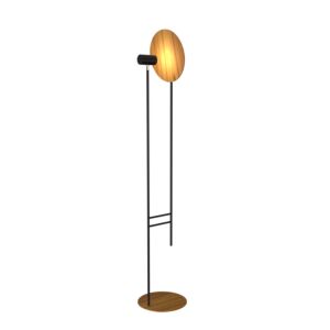 Dot 1-Light Floor Lamp in Teak