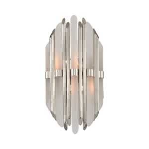Kalco Massina 2 Light 16 Inch Wall Sconce in Polished Nickel