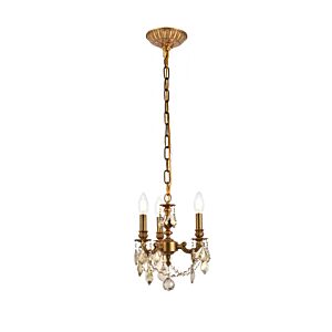 Lillie 3-Light Pendant in French Gold