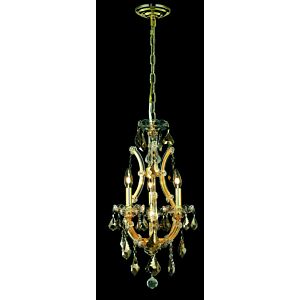 Maria Theresa 4-Light Pendant in Gold