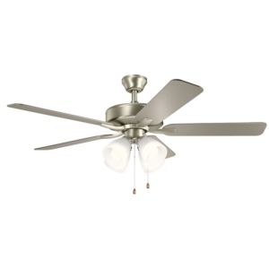 Kichler Basics Pro Premier 4 Light 52 Inch Indoor Ceiling Fan in Brushed Nickel