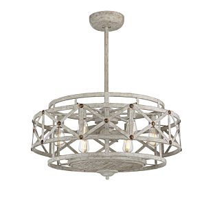 Colonade 6-Light Fan D'Lier in 
Provence with Gold Accents
