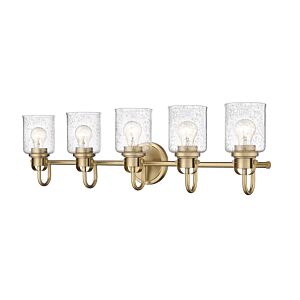 Z-Lite Kinsley 5-Light Bathroom Vanity Light In Heirloom Gold