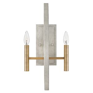 Hinkley Euclid 2-Light Wall Sconce In Cement Gray