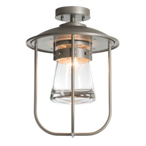 Hubbardton Forge 16 Inch Erlenmeyer Outdoor Ceiling Light in Coastal Burnished Steel