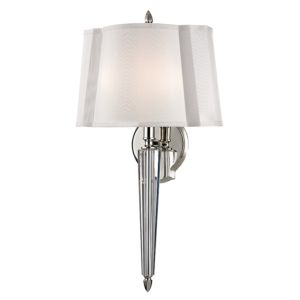 Hudson Valley Oyster Bay 2 Light 22 Inch Wall Sconce in Polished Nickel