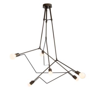 Hubbardton Forge 28 Inch 6 Light Divergence Outdoor Pendant in Coastal Bronze