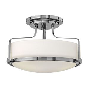 Hinkley Harper 3-Light Semi-Flush Ceiling Light In Chrome