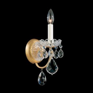 New Orleans Wall Sconce in French Gold with Clear Heritage Crystals