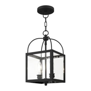 Milford 2-Light Mini Pendant with Ceiling Mount in Black