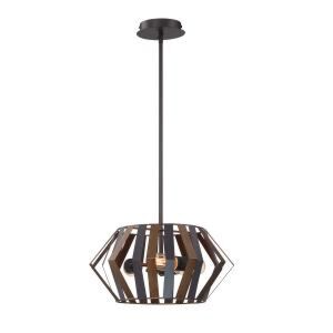 Bevelo 3-Light Convertible Ceiling Light in Wood With Bronze