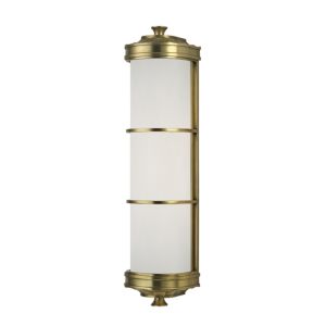 Hudson Valley Albany 2 Light 5 Inch Bathroom Vanity Light in Aged Brass