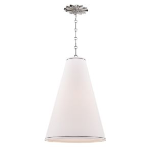 Hudson Valley Worth Pendant Light in Polished Nickel