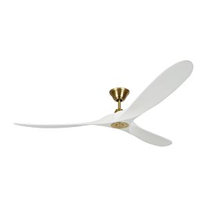 Visual Comfort Fan Maverick Max 70" Indoor Ceiling Fan in Matte White and Brass