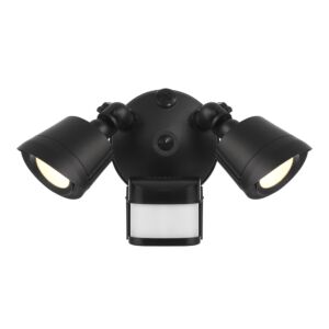 LED Motion Sensored Double Flood Light in Black