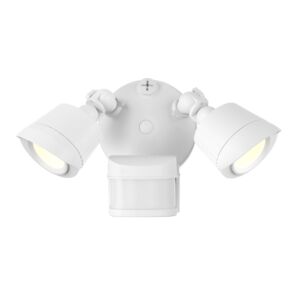 LED Motion Sensored Double Flood Light in White