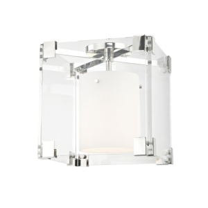 Achilles Ceiling Light in Polished Nickel