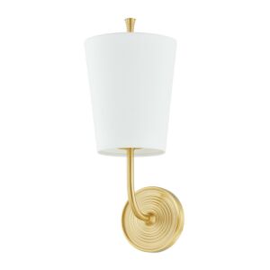 Gladstone 1-Light Wall Sconce in Aged Brass