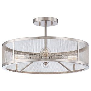 Minka Lavery Downtown Edison 4 Light Ceiling Light in Brushed Nickel