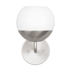Alvin 1-Light Bathroom Vanity Light in Brushed Nickel