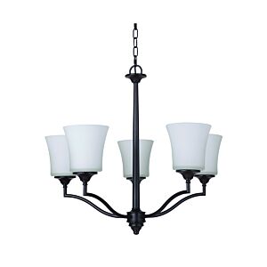 Craftmade Helena 5 Light Transitional Chandelier in Oiled Bronze