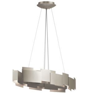 Moderne 2-Light Chandelier Oval Pendant Light
