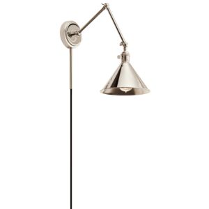 Ellerbeck 1-Light Wall Sconce in Polished Nickel