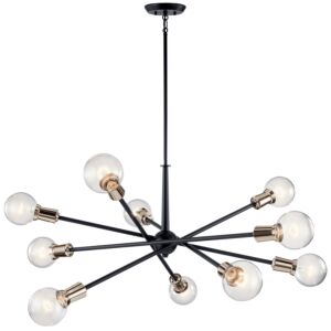 Armstrong 10-Light Chandelier in Black