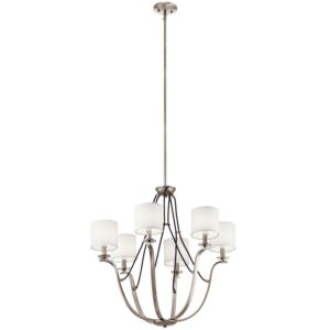 Kichler Thisbe 6 Light Traditional Chandelier in Classic Pewter