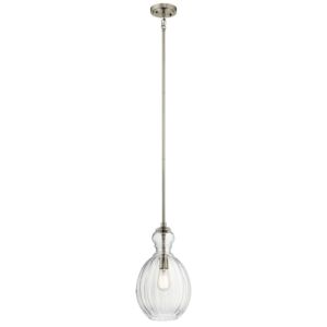 Riviera Clear Ribbed Glass Pendant Light