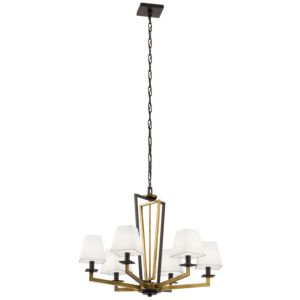  Dancar  Contemporary Chandelier in Natural Brass