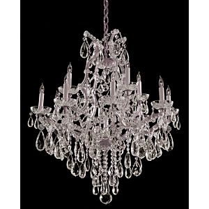 Crystorama Maria Theresa 13 Light 32 Inch Traditional Chandelier in Polished Chrome with Clear Spectra Crystals