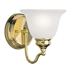Essex 1-Light Bathroom Vanity Light in Polished Brass