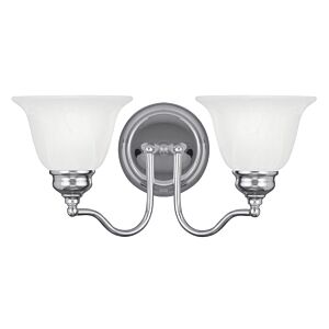 Essex 2-Light Bathroom Vanity Light in Polished Chrome