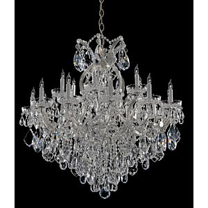 Crystorama Maria Theresa 19 Light 36 Inch Traditional Chandelier in Polished Chrome with Clear Swarovski Strass Crystals