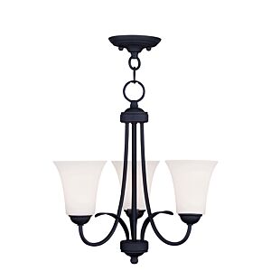 Ridgedale 3-Light Mini Chandelier with Ceiling Mount in Black
