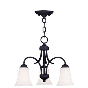 Ridgedale 3-Light Chandelier with Ceiling Mount in Black