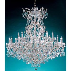 Crystorama Maria Theresa 25 Light 48 Inch Traditional Chandelier in Polished Chrome with Clear Hand Cut Crystals