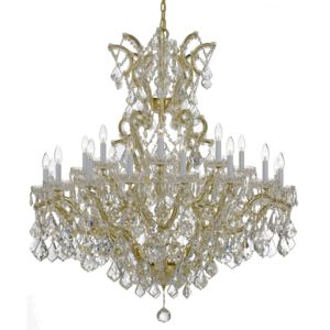 Crystorama Maria Theresa 25 Light 48 Inch Traditional Chandelier in Gold with Clear Swarovski Strass Crystals