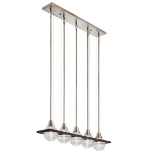 Potomi 5-Light Linear Chandelier in Classic Pewter