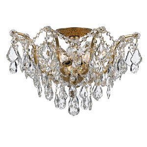Crystorama Filmore 5 Light 19 Inch Ceiling Light in Antique Gold with Clear Hand Cut Crystals